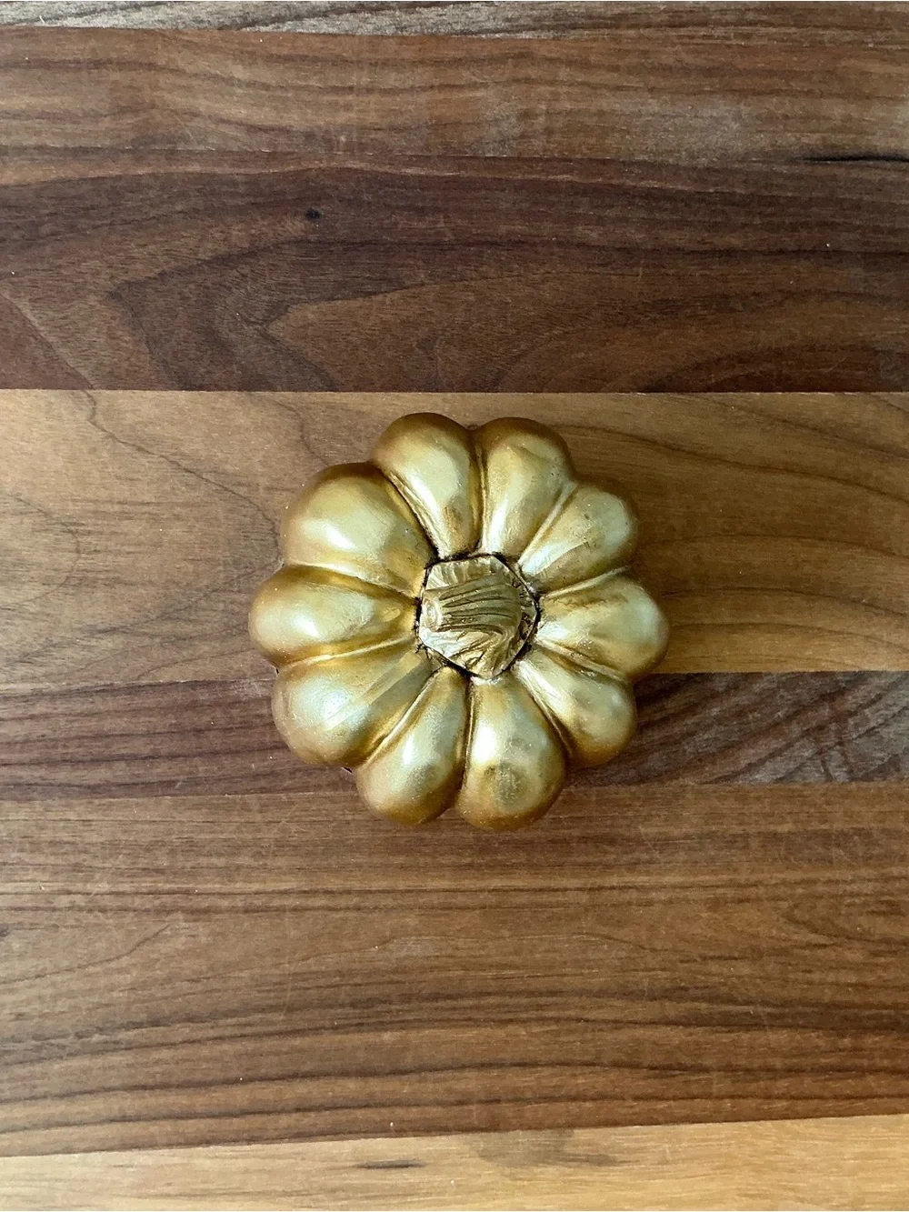 Large Gold Autumn Pumpkin Platter Decoration